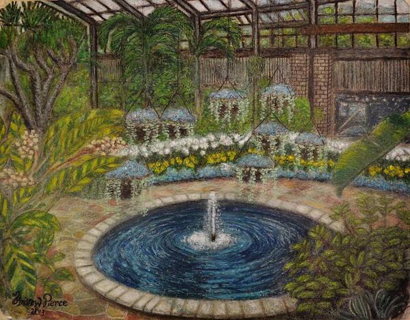 Callaway Gardens Poster featuring the pastel Sibley Horticultural Center by Andrew Pierce