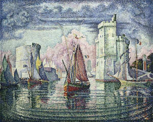 Horizontal Poster featuring the photograph Signac, Paul 1863-1935. The Port At La by Everett