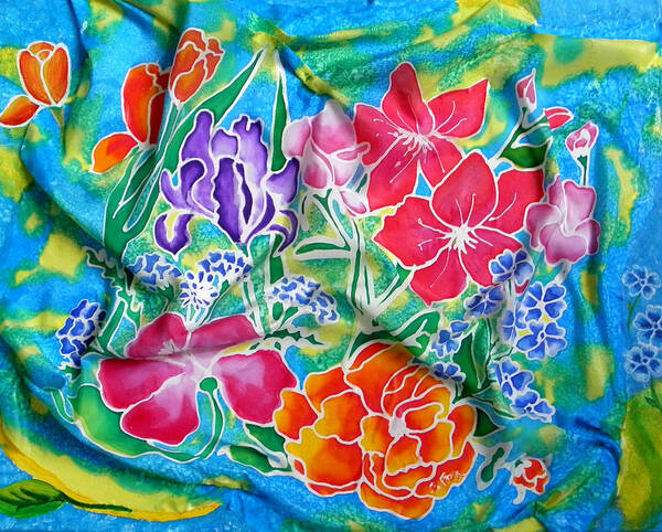 Flowers Poster featuring the painting Silk Summer Bouquet by Sandra Fox