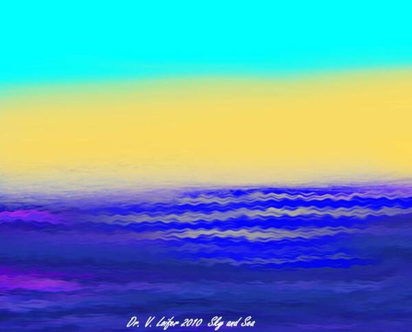 Landscape Poster featuring the digital art Sky and Sea by Dr Loifer Vladimir