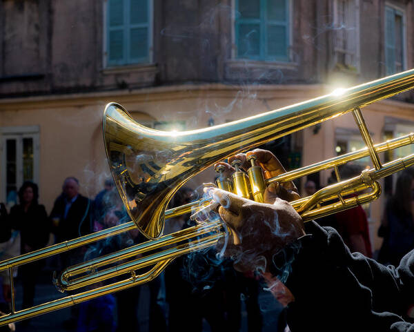 Trombone Poster featuring the photograph Smoking Hot Trombone by David Kay