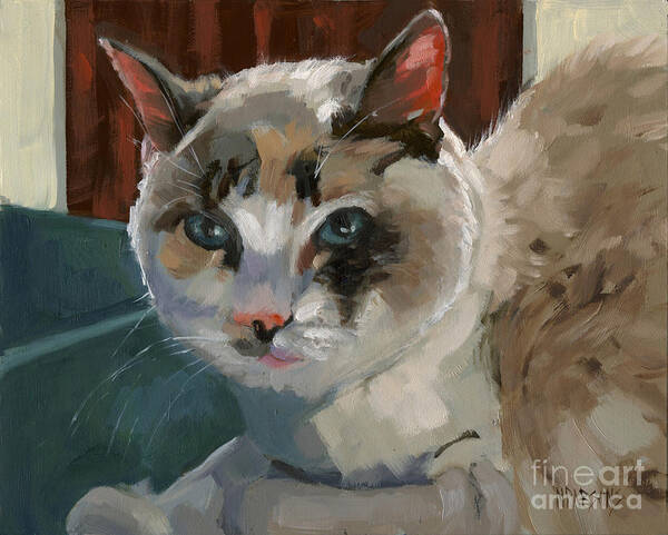 Pet Poster featuring the painting SOLD -Nelly Logan by Nancy Parsons