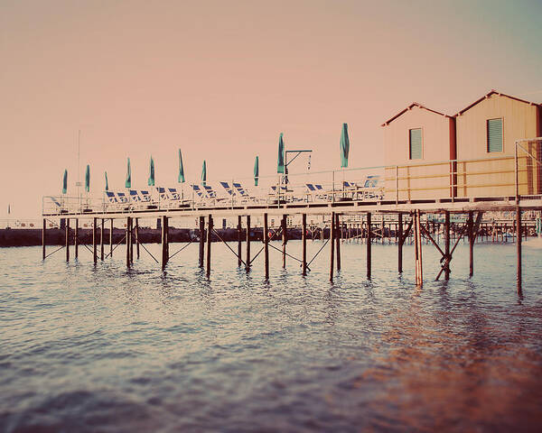 Travel Poster featuring the photograph Sorrento pier by Nastasia Cook