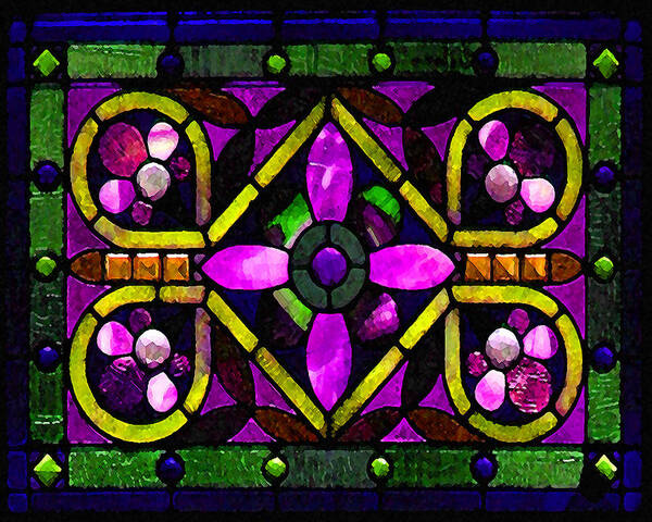 Stained Glass Poster featuring the photograph Stained Glass 3 by Timothy Bulone