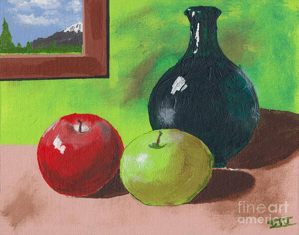 Still Life Poster featuring the painting Still life Mac n Golden by David I. Jackson by David Jackson