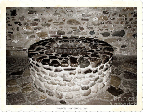 Fire-pit Poster featuring the photograph Stone Well at Old Fort Niagara by Rose Santuci-Sofranko
