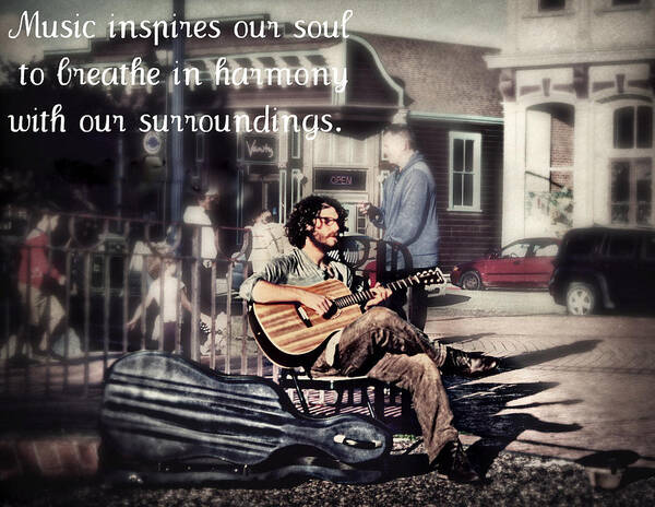 Music Poster featuring the photograph Street Beats Inspiration by Melanie Lankford Photography