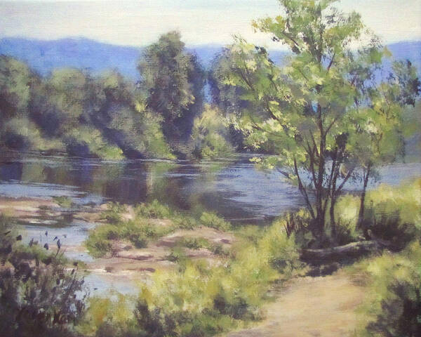 River Poster featuring the painting Summer South Umpqua by Karen Ilari