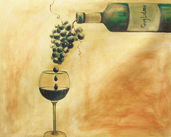 Wine Poster featuring the painting Taste of Life by Sheri Chakamian