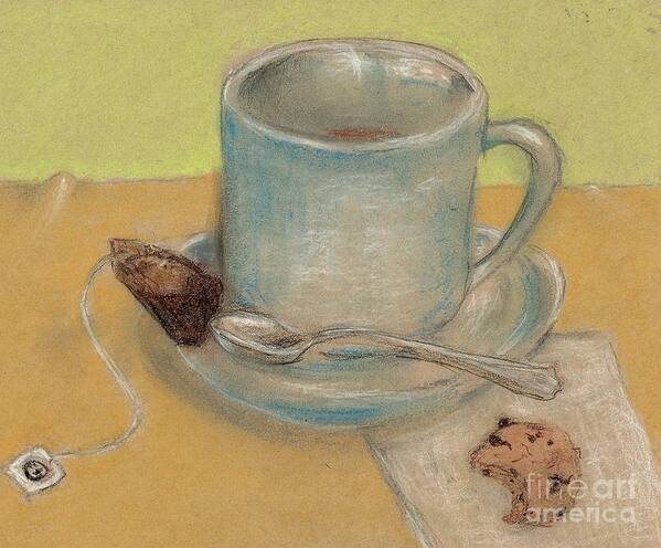 Tea Poster featuring the drawing Tea And Chocolate Chips by PJ Lewis