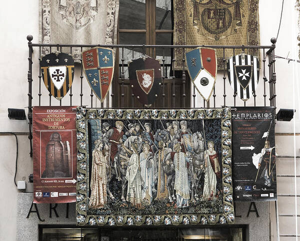 Toledo Poster featuring the photograph Templar Tapestries by Lorraine Devon Wilke