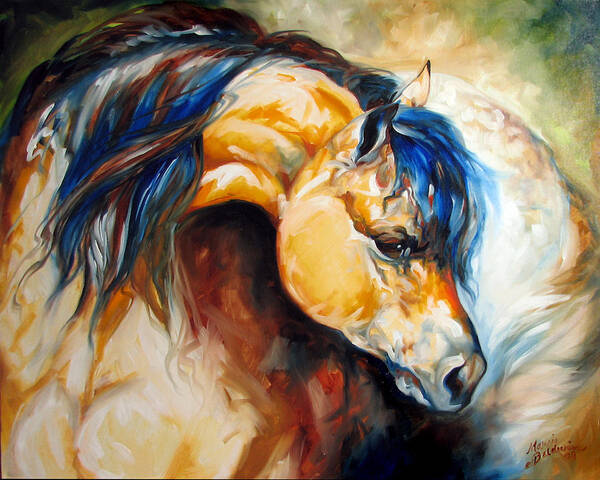 Horse Poster featuring the painting The Buckskin by Marcia Baldwin