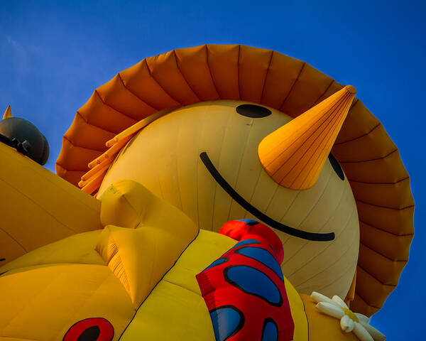 Art Poster featuring the photograph Smiley Scarecrow Balloon - Hot Air Balloon by Ron Pate