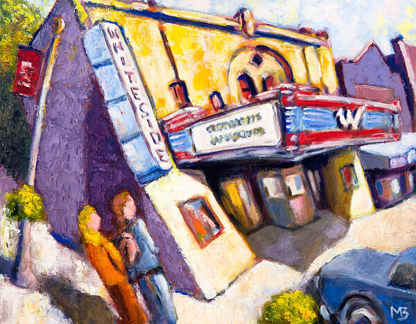Whiteside Theatre Poster featuring the painting The Whiteside Theatre by Mike Bergen