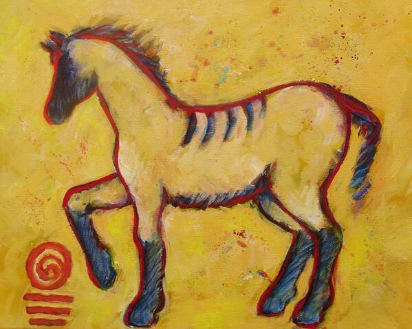 Horse Poster featuring the painting Totem Horse by Carol Suzanne Niebuhr