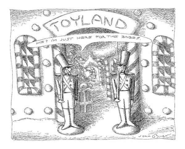 Christmas - General Poster featuring the drawing Toyland by John O'Brien