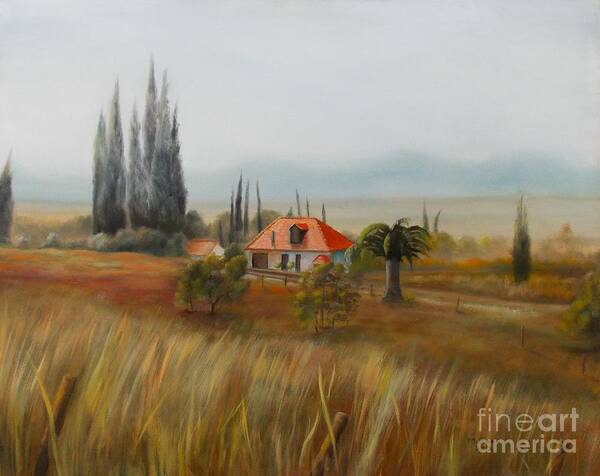 Landscape Poster featuring the painting Tuscan View by Marlene Book