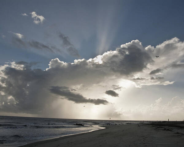 Clouds Poster featuring the photograph Tybee Sunrise by Carol Erikson