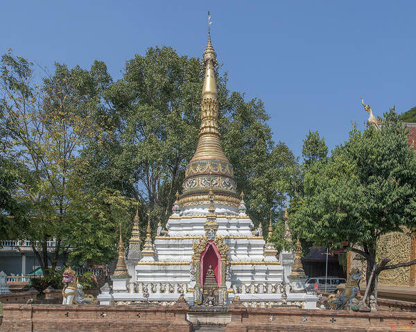 Scenic Poster featuring the photograph Wat Chai Monkol Phra Chedi DTHCM0860 by Gerry Gantt