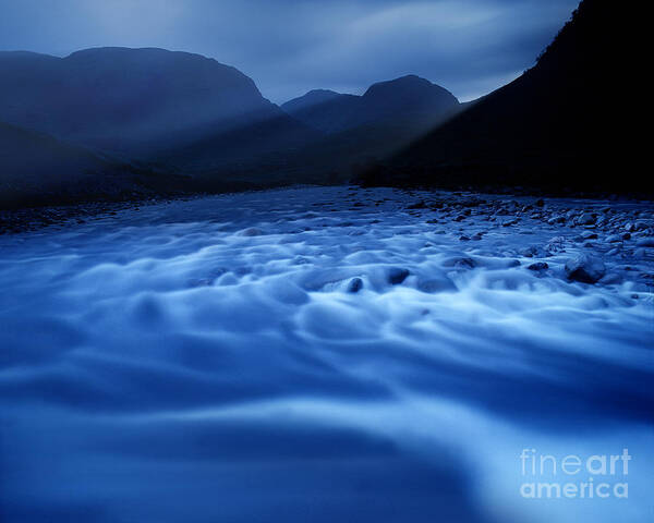 Blue Poster featuring the photograph Water Blues by Edmund Nagele FRPS