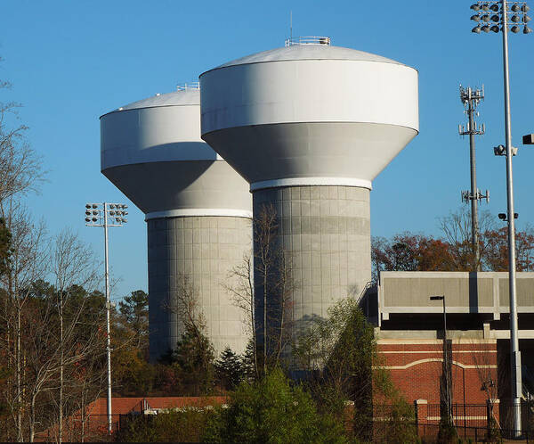 Water Poster featuring the photograph Water Tanks by Pete Trenholm