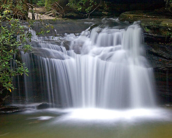 Landscape Poster featuring the photograph Waterfall by David Palmer