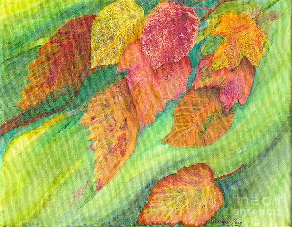 Leaves Poster featuring the painting Wind in the Leaves by Denise Hoag