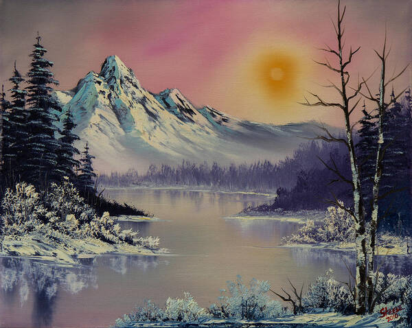 Landscape Poster featuring the painting Morning Frost by Chris Steele