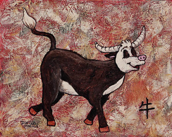 Year Of The Ox Poster featuring the painting Year Of The OX by Darice Machel McGuire