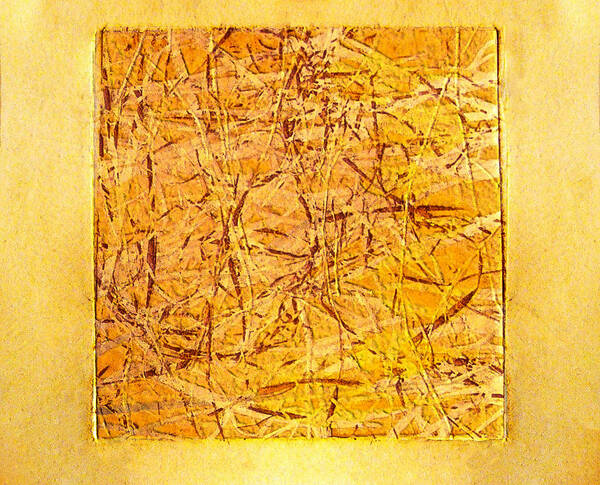 Clearing Poster featuring the digital art Yellow Grass by David Blank
