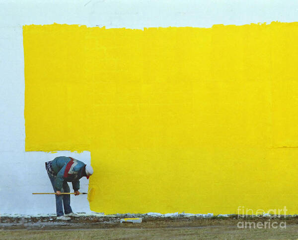 Yellow Poster featuring the photograph Yellow Paint by Tom Brickhouse