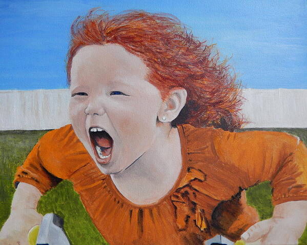 Child Poster featuring the painting You're Gonna Hear Me.......... by Betty-Anne McDonald