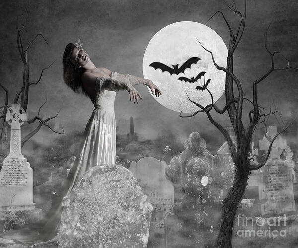Autumn Poster featuring the photograph Zombie Bride by Juli Scalzi