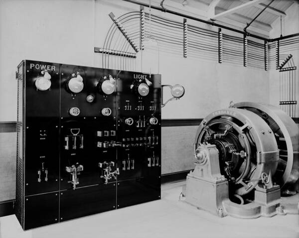 History Poster featuring the photograph Control Panel And Dynamo Generator #1 by Everett