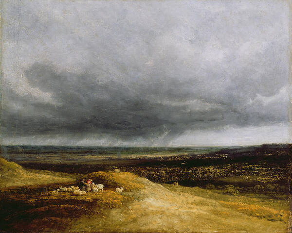 Landscape Poster featuring the painting Approaching Storm by Georges Michael