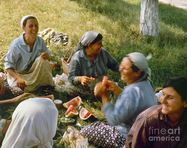1970 Poster featuring the photograph Bulgaria: Peasants by Granger