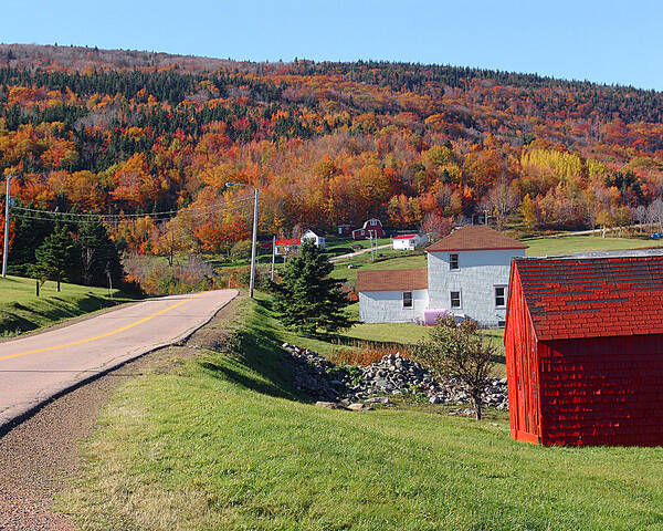 Cape Breton Island Poster featuring the photograph Capstick Village on Cape Breton Island by George Cousins