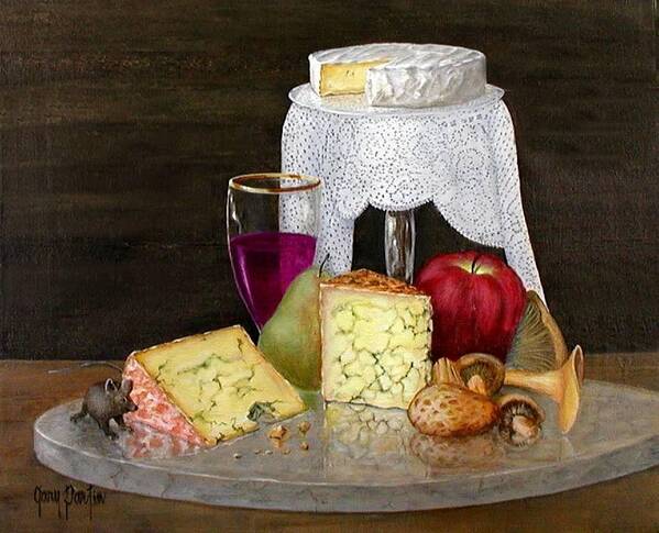 Still Life Poster featuring the painting Cheese Delight by Gary Partin