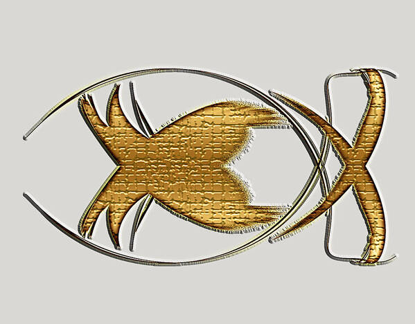 Fish Poster featuring the digital art Christian Fish by Carolyn Marshall