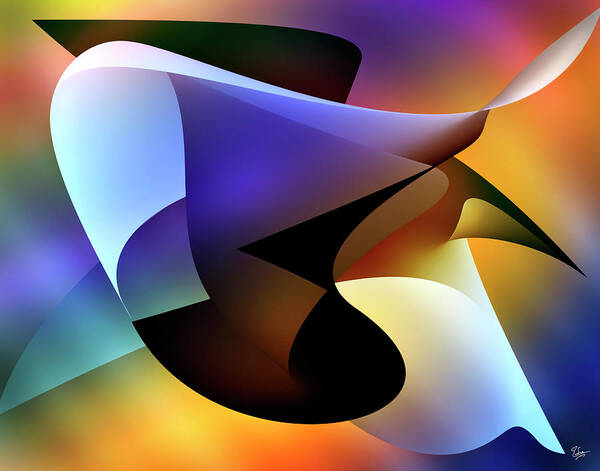 Abstracts Poster featuring the digital art Soulscape 5 by Endre Balogh