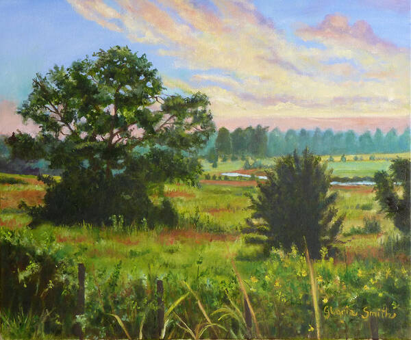 Countryside Poster featuring the painting Country Landscape by Gloria Smith
