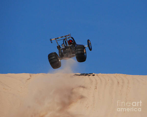 Dune Buggy Poster featuring the photograph Dune Buggy Jump by Grace Grogan