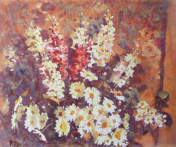 Flower Poster featuring the painting Flower Profusion by Richard James Digance