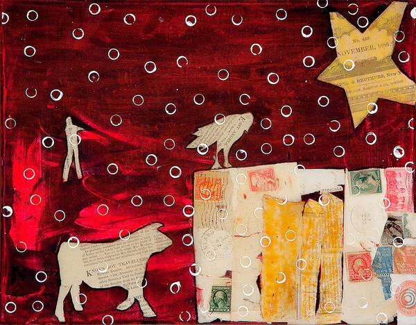 Christmas Poster featuring the mixed media Follow The Star by Regina Thomas