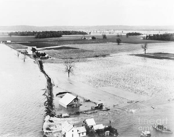 1900s Poster featuring the photograph Great Mississippi Flood, 1927 by Library of Congress