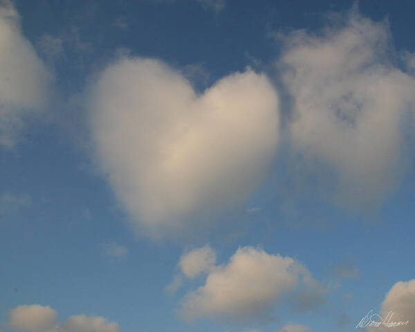 Sky Poster featuring the photograph Heart in the Clouds by Diana Haronis
