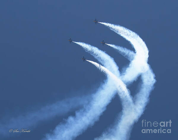 Airshow Poster featuring the photograph High Curve by Sue Karski