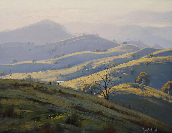 Central Tablelands Poster featuring the painting Kanimbla Valley Morning by Graham Gercken