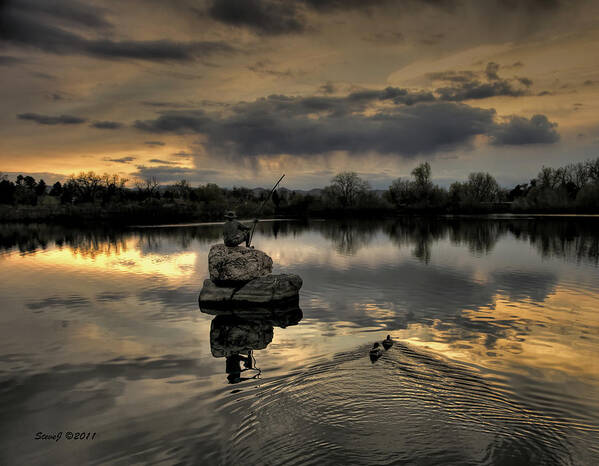 Ketring Lake Poster featuring the photograph Ketring Lake Sunset by Stephen Johnson