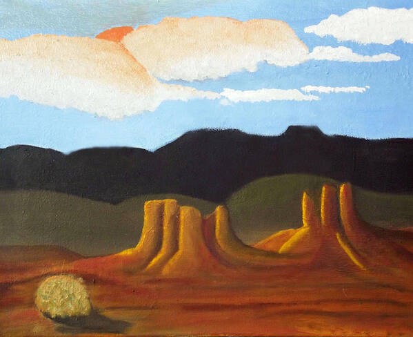 Arizona Poster featuring the painting Mid-Morning on a western Plains by Margaret Harmon